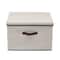 Household Essentials Canvas Storage Box with Lid